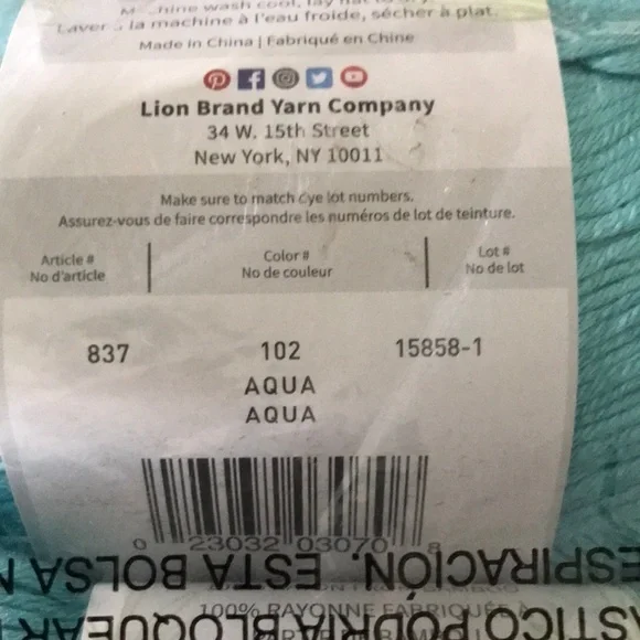 NWT Lion brand Truboo Yarn - Picture 4 of 4